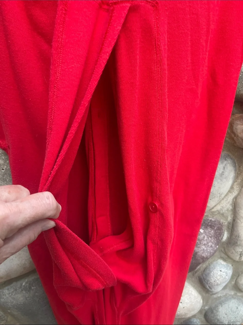 JE Morgan Long Handles Vintage Red Long John Union Suit XL